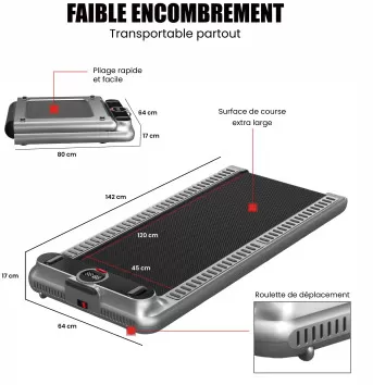 Tapis de marche - 6km/h - CARE - CT-910